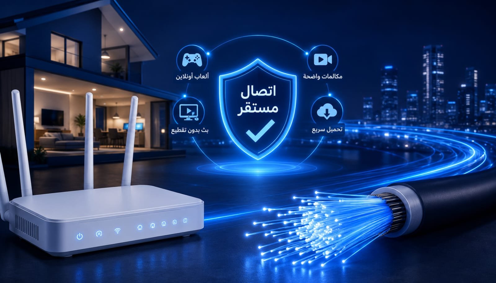 اتصال مستقر 24/7 - إنترنت موثوق بدون انقطاعات